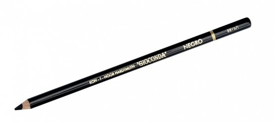 KOH-I-NOOR 8815/1 (12)  Художественный карандаш "Gioconda silky", черный, мягкий, 12 шт/уп